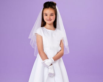 Una White Cap Sleeve Holy Communion Dress