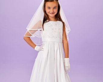 Georgia Sleeveless Beaded Girls Holy Communion Dress  SALE