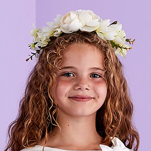 May Floral Headband Flower Girl Garland image 4