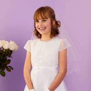 Willow White Organza Communion Bolero image 1