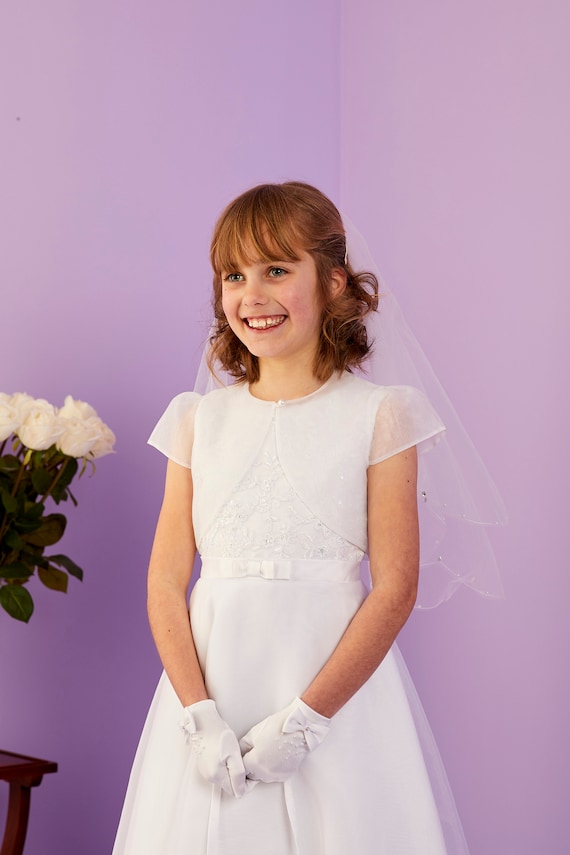 Weidenweiß Organza Kommunion Bolero