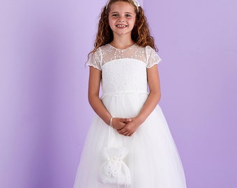 Lydia Ivory Holy Communion Dress Ankle Length  SALE