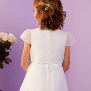 Willow White Organza Communion Bolero image 2