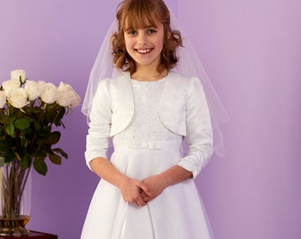 Iris 3/4 Sleeve Satin Communion Bolero