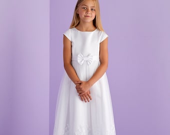 Kitty Girls White Holy Communion Dress Ankle Length