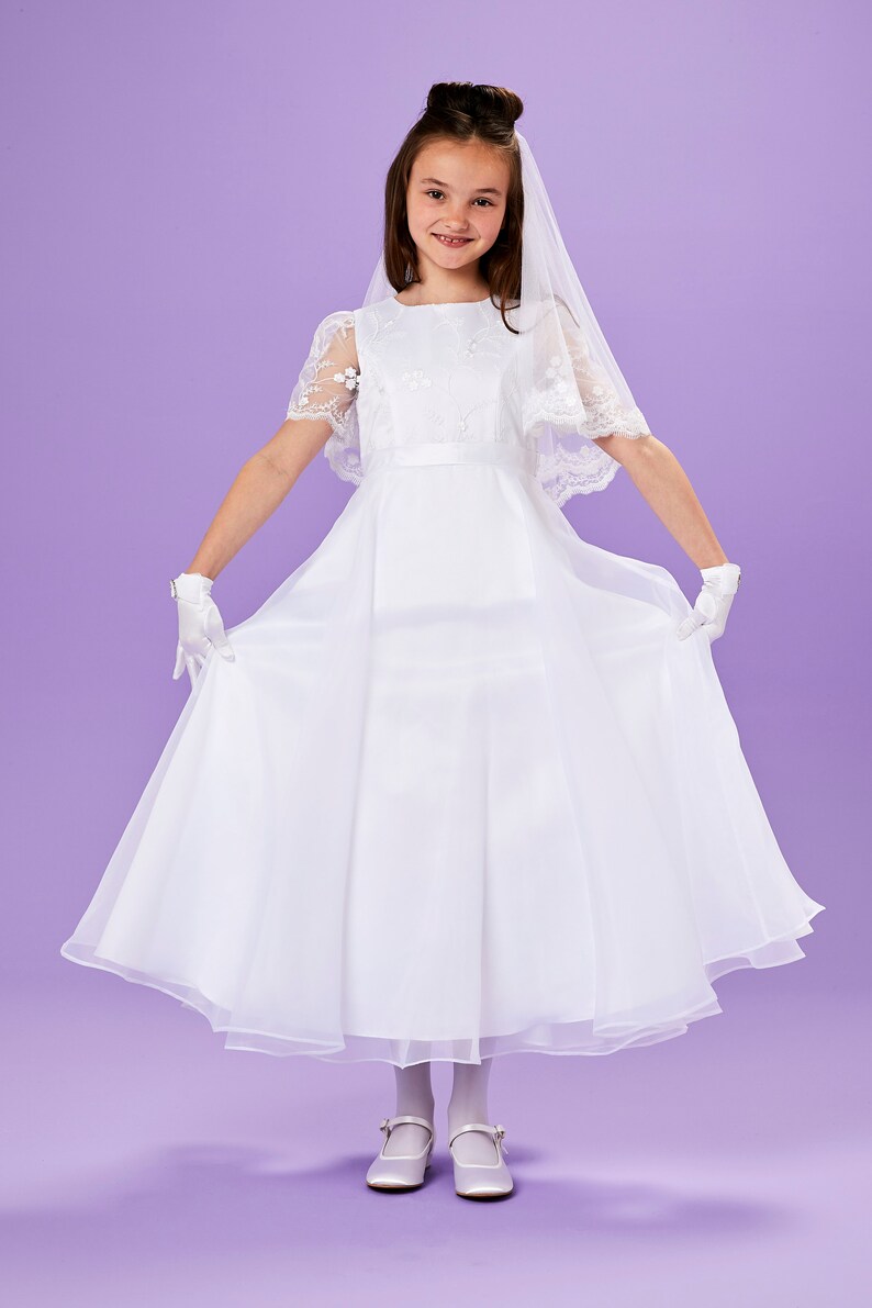 Shannon Short Sleeve Holy Communion Dress image 3