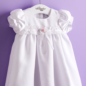 Vestido de batizado e faixa de cabeça - Nicole