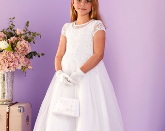 Ruth Shimmer Net White Holy Communion Dress