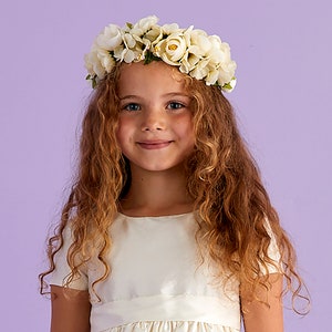 May Floral Headband Flower Girl Garland image 1