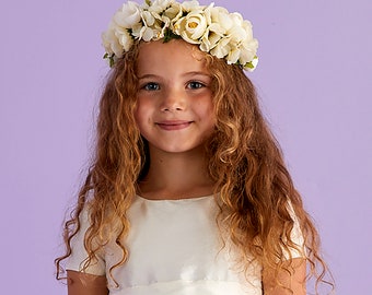 May Floral Headband Flower Girl Garland