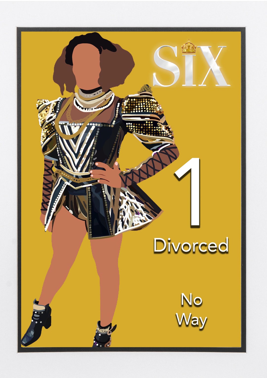 Six Musical Catherine of Aragon. Six Musical Vector Portrait Art