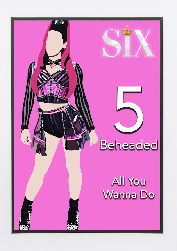 Six Musical Katherine Howard. Six Musical Vector Portrait Art