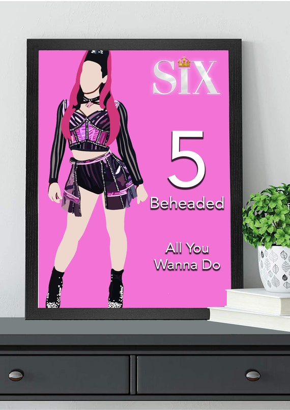 Six Musical Katherine Howard. Six Musical Vector Portrait Art
