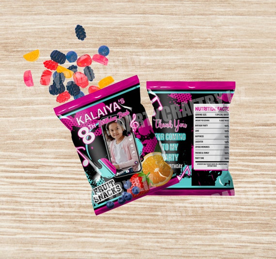 Personalized Party Fruit Snack Label Digital Only. Etsy