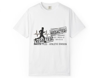 Redacted Runner Graphic T-Shirt | Athletic Division, Heartbeat EKG Design