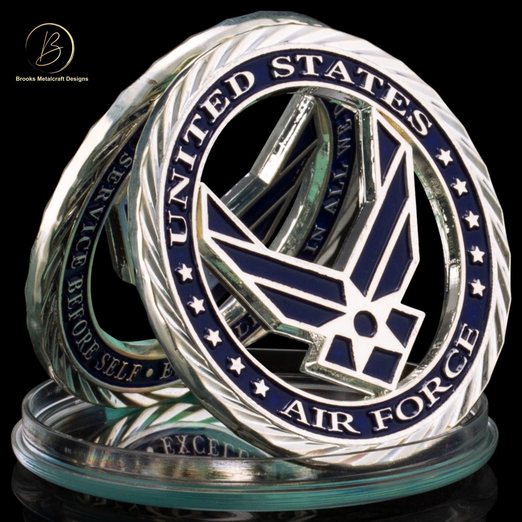 Usaf Core Values Vector Air Force Core Values Hollow Commemorative Challenge Coin - Etsy