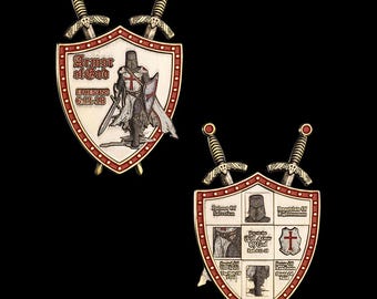 3D Knight Templar Antique Gold Armor of God Christian Gift