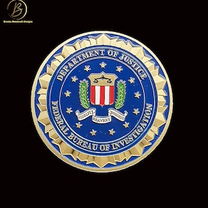 Department of Justice DOJ Federal Bureau of Investigation FBI Challenge Coin