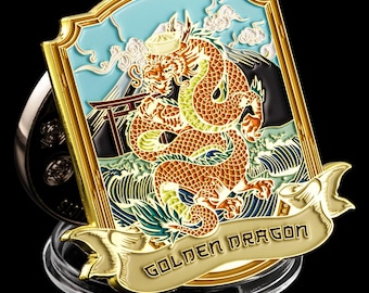 Golden Dragon Challenge Coin - Large