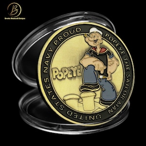US Navy Popeye The Sailor Man Challenge Coin