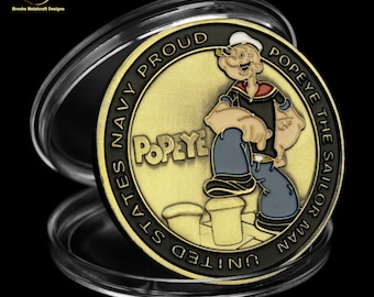 US Navy Popeye The Sailor Man Challenge Coin