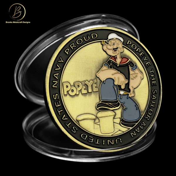 US Navy Popeye The Sailor Man Challenge Coin