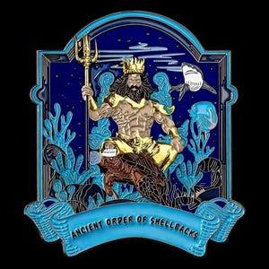 Challenge Coin - Shellback Crossing Design with Neptune