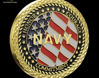 Navy Veteran Challenge Coin