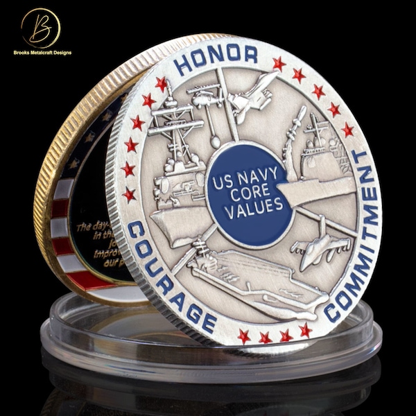 Navy Core Values Challenge Coin