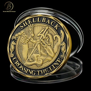 Navy Shellback Crossing the Line Sailor Commemorative Challenge Coin