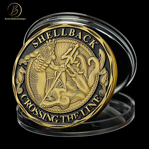 Navy Shellback Crossing the Line Sailor Commemorative Challenge Coin