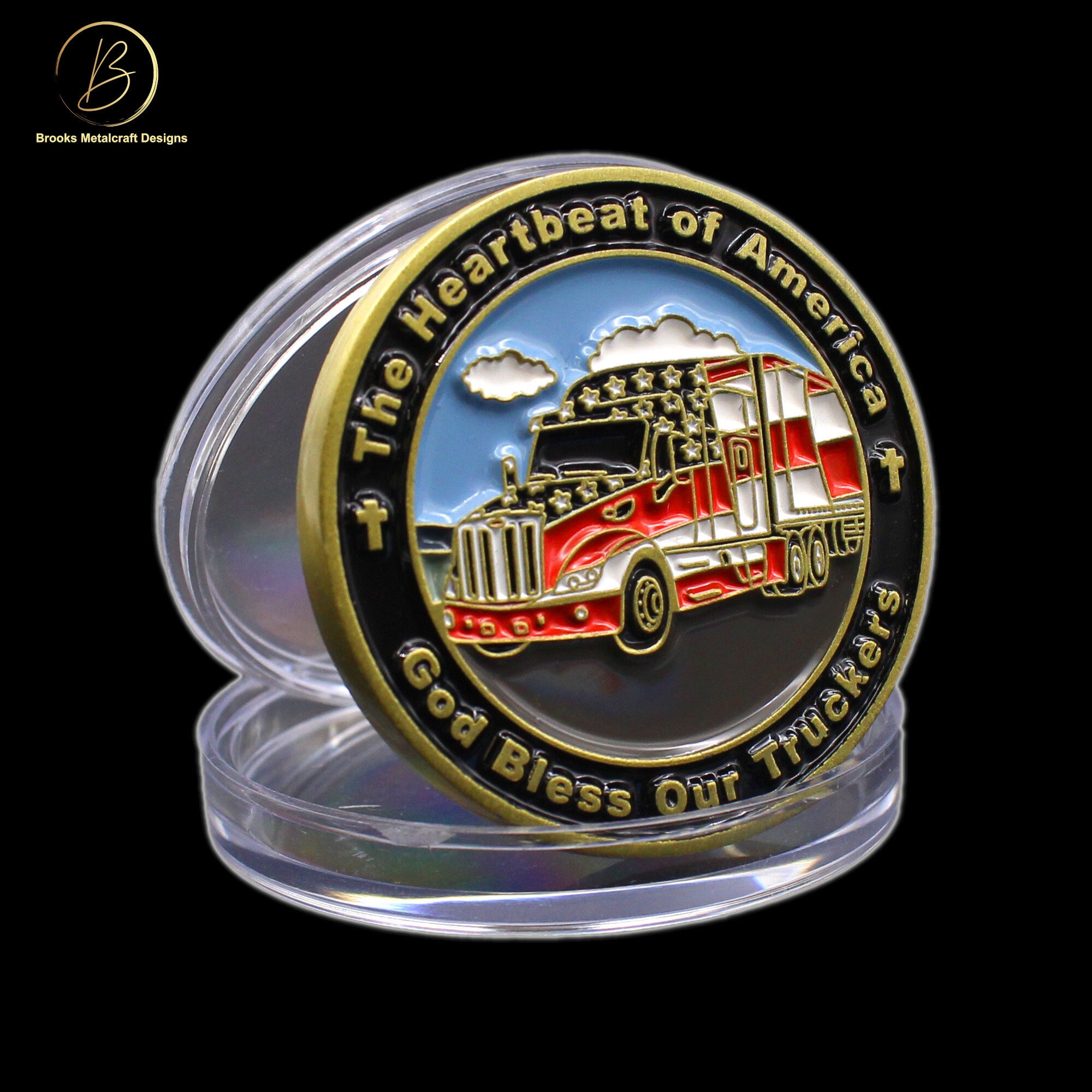 Pin-It Challenge Coin Display Case Hard Zip Collectible Coin Case for Traveling and Coin Collectors