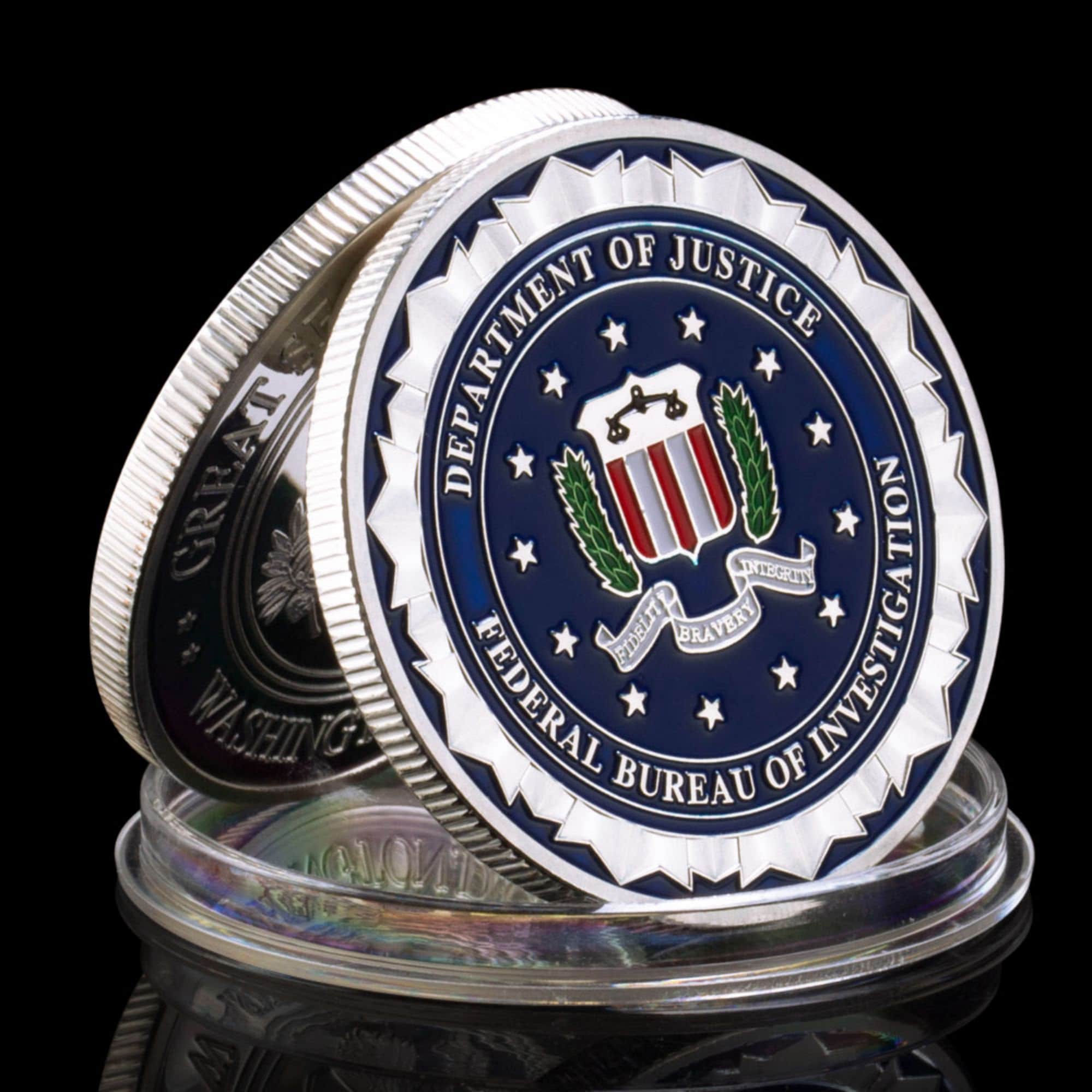 Department of Justice DOJ Silver Federal Bureau of Investigation FBI  Challenge Coin - Etsy