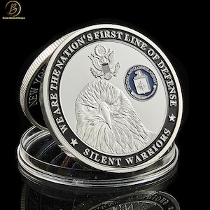 CIA We Are The Nation&#39;s First Line of Defense Silent Warriors Challenge Coin