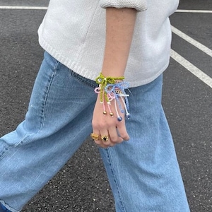 Beaded Bow Bracelet. Made To Order. image 1