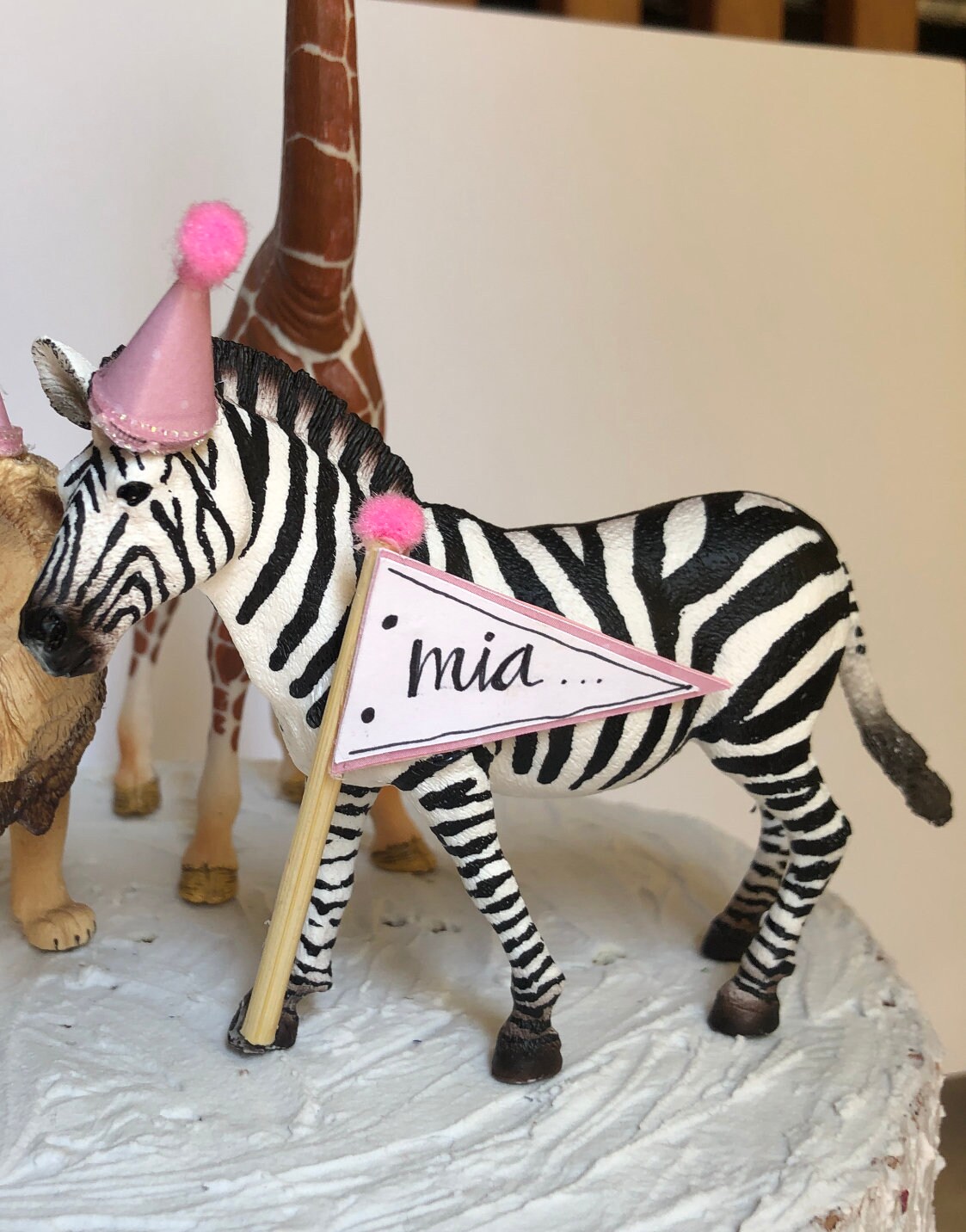 Zebra Cake Topper/ Animal Cake Toppers / Party Animals / Etsy