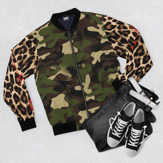 Tiger Queen Unisex Bomber Jacket designed by Beverly Feldman