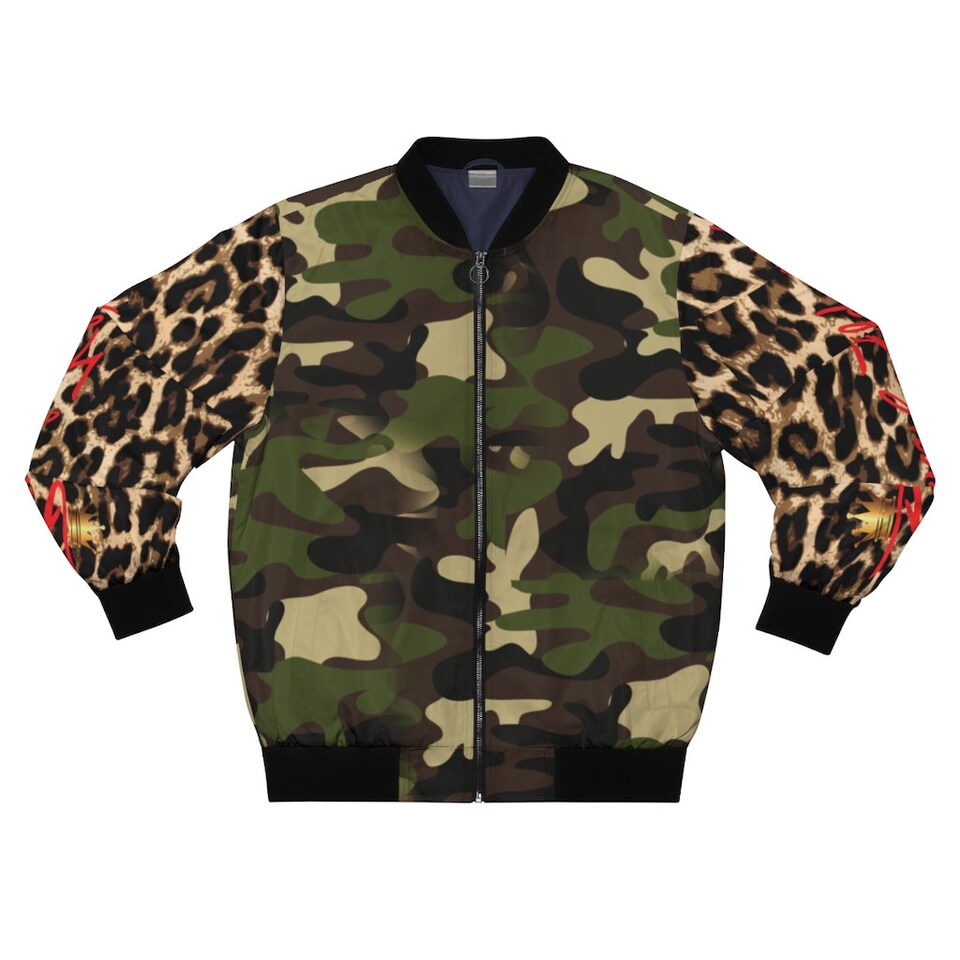 Tiger Queen Unisex Bomber Jacket designed by Beverly Feldman