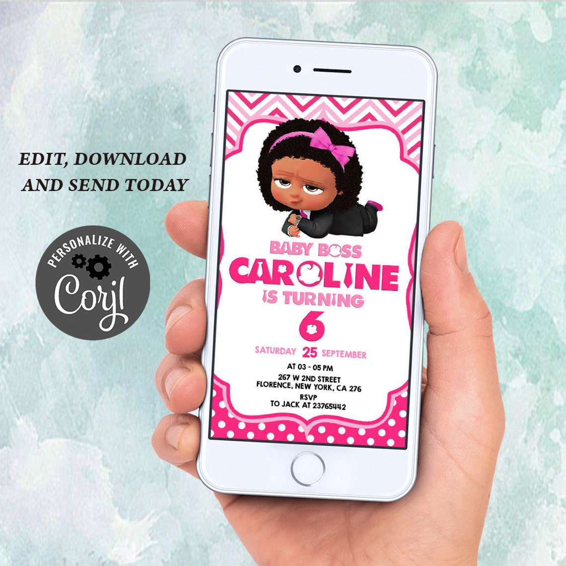 Electronic Birthday party Invitation Birthday party Mobile Etsy