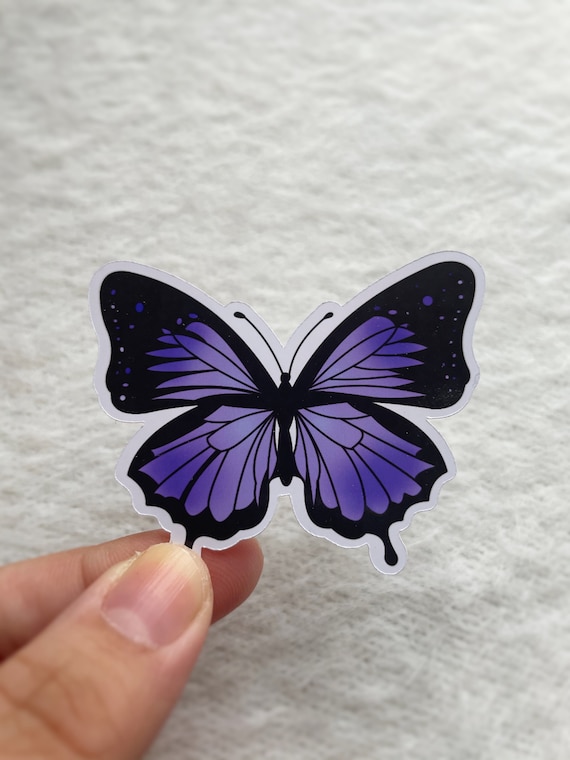 Purple Butterfly Stickers Butterfly Sticker Butterfly Etsy