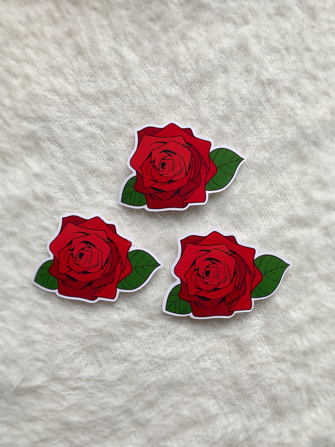 Red Rose Stickers Rose Stickers Flower stickers Red Rose | Etsy