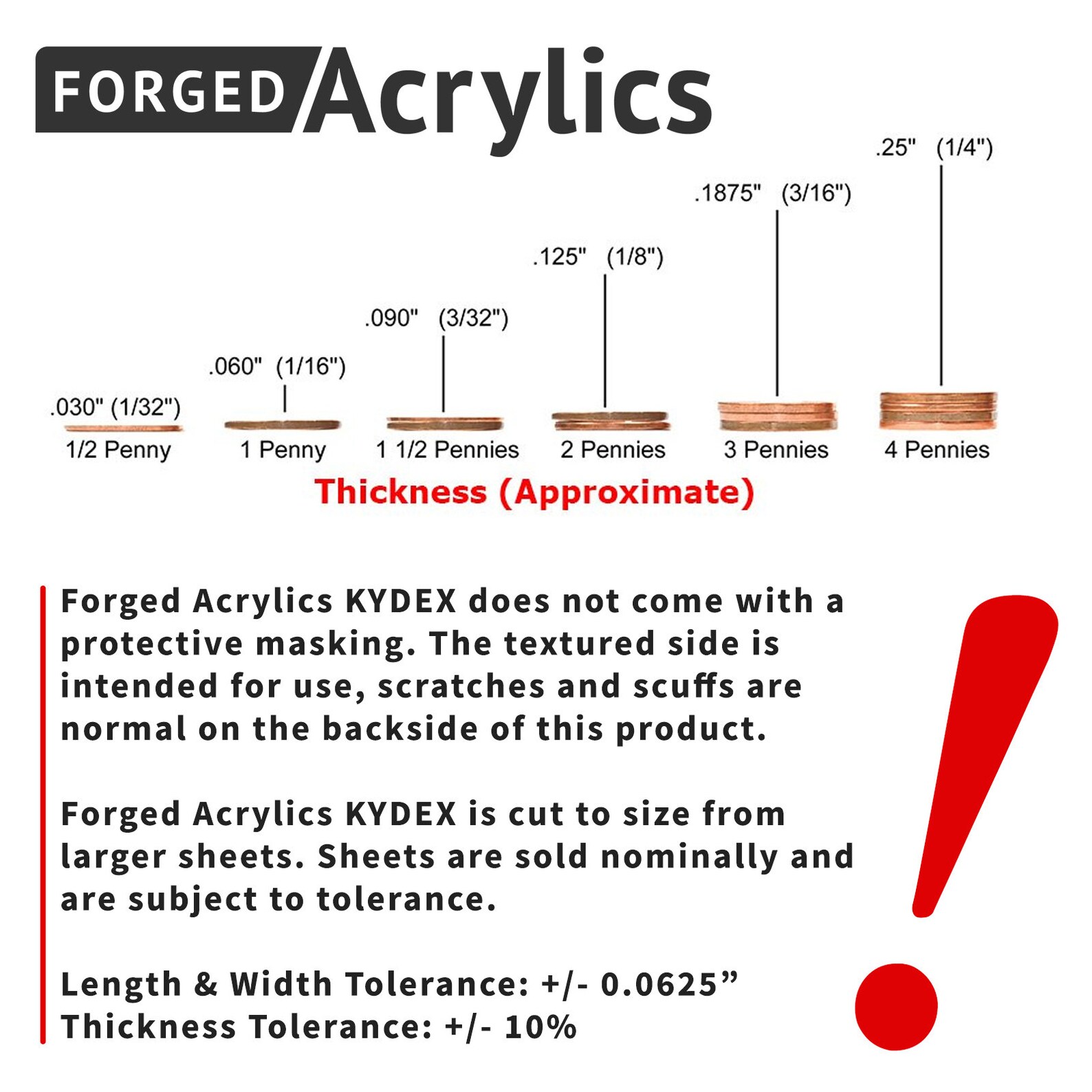 KYDEX T Thermoforming Plastic Sheets .060 Thickness 8 X Etsy