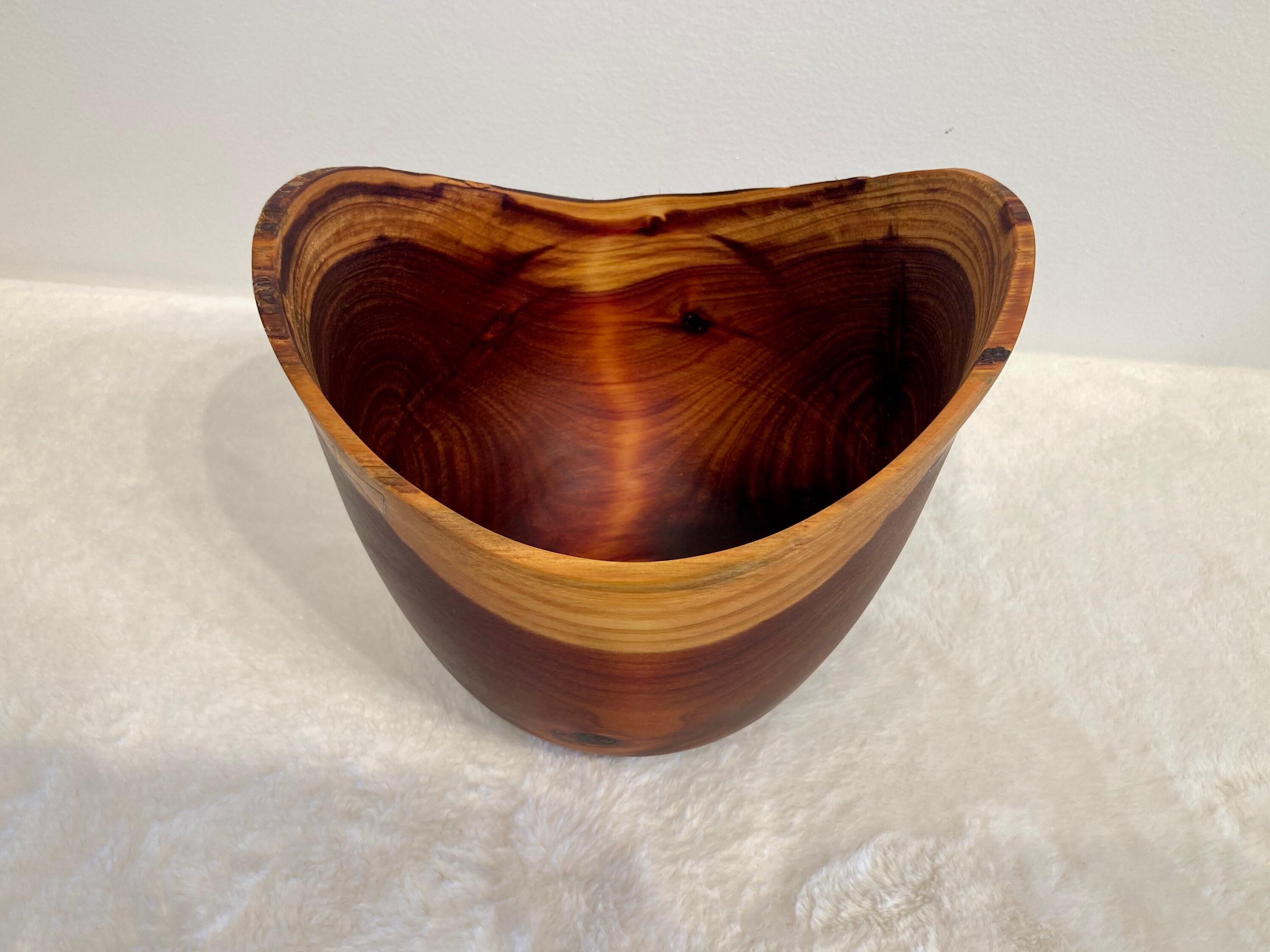 Large, Handmade, Natural Edge Juniper Wood Bowl, Handturned in Hawaii by Llosh Winne Etsy