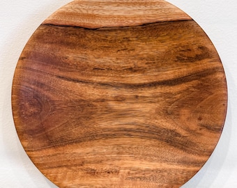 Small Mango Wood Plate, Handmade in Hawaii by bowl turner and artist Llosh Winne