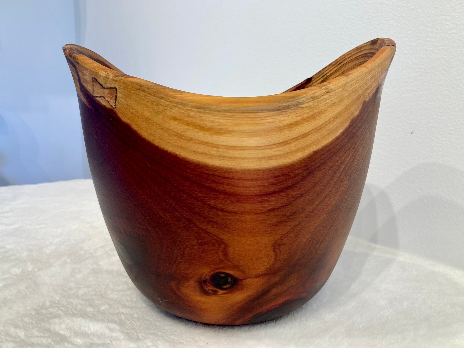 Large Handmade Natural Edge Juniper Wood Bowl Handturned Etsy