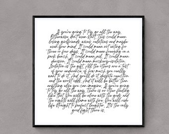 Charles Bukowski poem print wall art