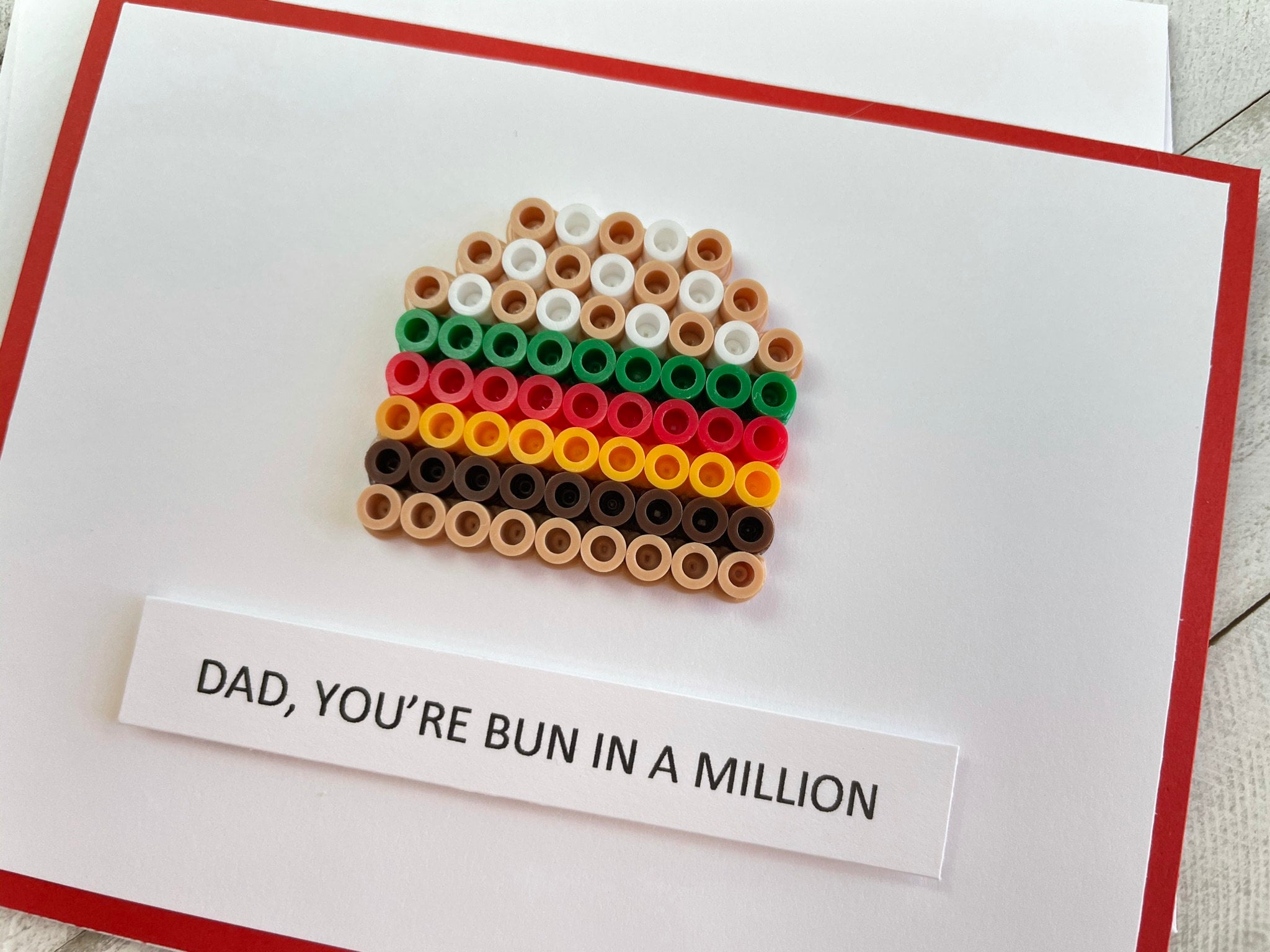 Father's Day Birthday Handmade Dad Card Perler Bead Etsy