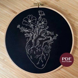 Wild Heart Hand embroidery pattern - Mystic embroidery designs - PDF embroidery pattern - Digital PDF pattern