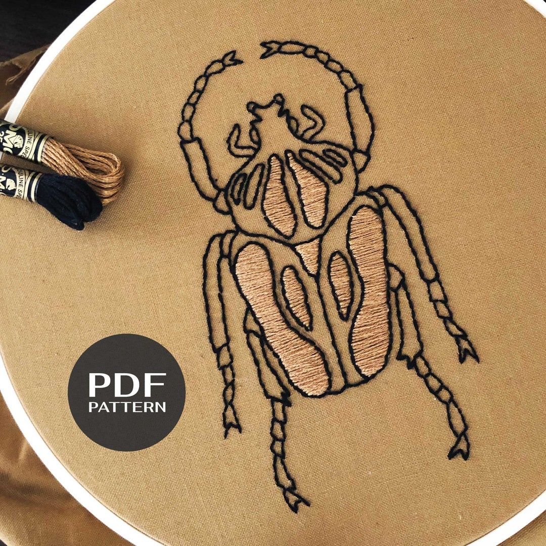 Hand Embroidery Pattern - Beetle Embroidery Designs - Digital PDF ...