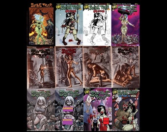 Zombie Tramp Set von 12 AOD Collectables Comics Action Lab - Gefahrenzone